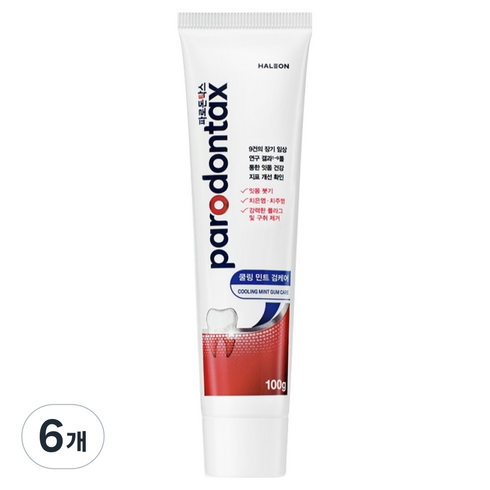 파로돈탁스 데일리 후로라이드 쿨링 민트 치약, 100g, 1개입, 6개