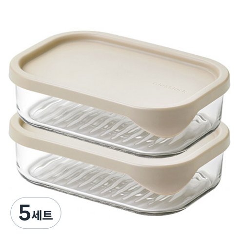글라스락 모듈러 재료보관 유리용기 500ml, 2개, 5세트