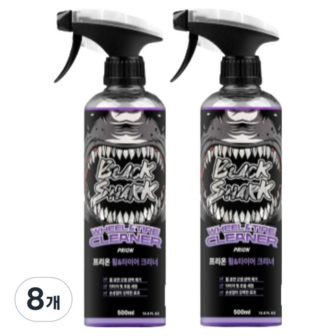 블랙샤크 자동차 휠 타이어 크리너, 8개, 500ml