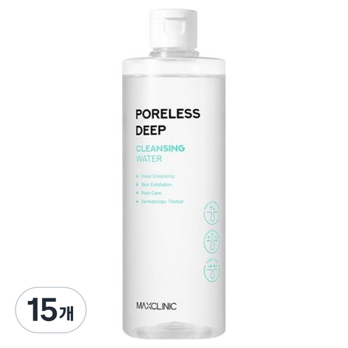 맥스클리닉 포어리스 딥 클렌징 워터, 15개, 400ml