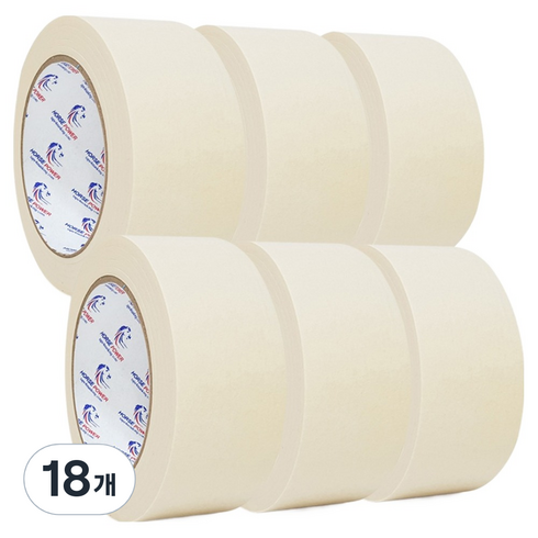 홀스파워 종이 마스킹테이프 SBT03 45mm x 40m 아이보리, 18개