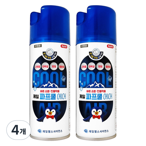 제일헬스사이언스 파프쿨 에어 뿌리는파스 180ml, 4개, 1개입