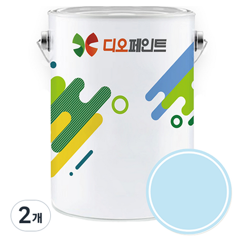 디오페인트 세라믹플러스 결로 곰팡이 방지용 페인트, 비비드31 베이비블루, 4L, 2개