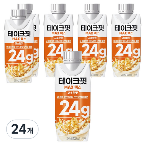 테이크핏 맥스 내 몸에 핏한 단백질 플랜 고소한맛, 250ml, 24개