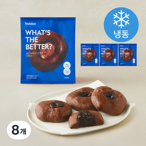 널담 고단백 저당 쫀득빵 다크초코 (냉동), 85g, 8개, 1개입