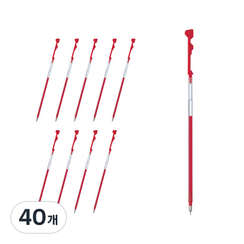 파이롯트 콜레토 리필심 0.4mm LHKRF-10C, 레드, 40개