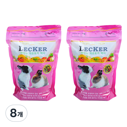 레커 작은토끼 먹이, 905g, 8개