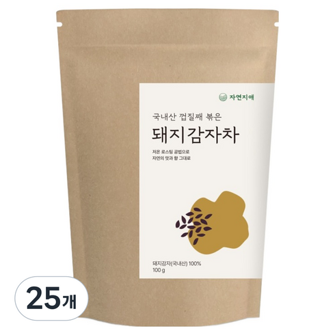 자연지애 국내산 볶은 돼지감자차, 100g, 25개, 1개입