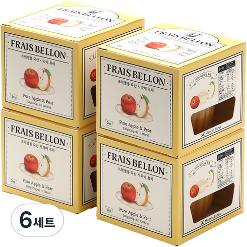 프레벨롱 국산 과일퓨레, 혼합맛(사과/배), 200g, 24개