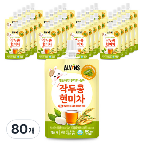 엘빈즈 매일매일 건강한습관, 100ml, 작두콩현미차, 80개