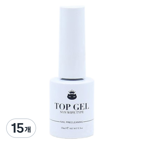 캣워크 논와이프 파우더 전용 탑 젤, 15개, 10ml