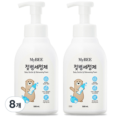마이비 젖병세정제 거품형 용기, 500ml, 8개