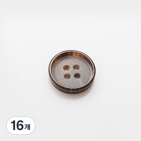 HR빅버튼 샌더슨 단추 23mm, 브라운, 16개