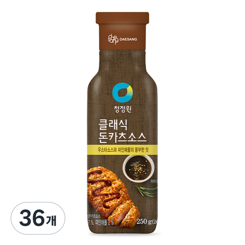 청정원 클래식 돈카츠 소스, 250g, 36개