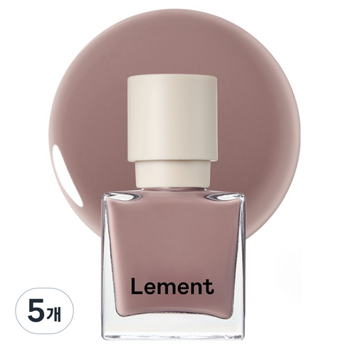 르멘트 컬러 네일 매니큐어, 64 버니 브라운, 9.5ml, 5개