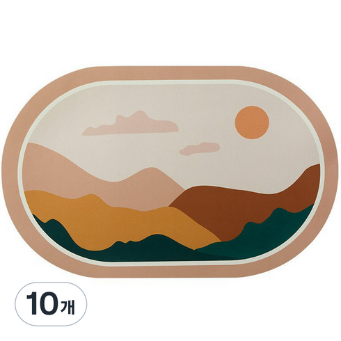 하이어리 규조토 모던 욕실 발 매트, 08, 10개