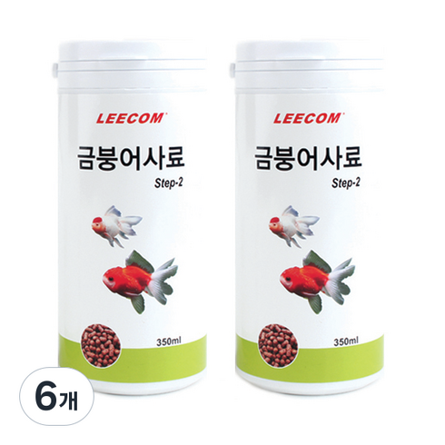 리컴 금붕어 사료 STEP2, 6개, 350ml