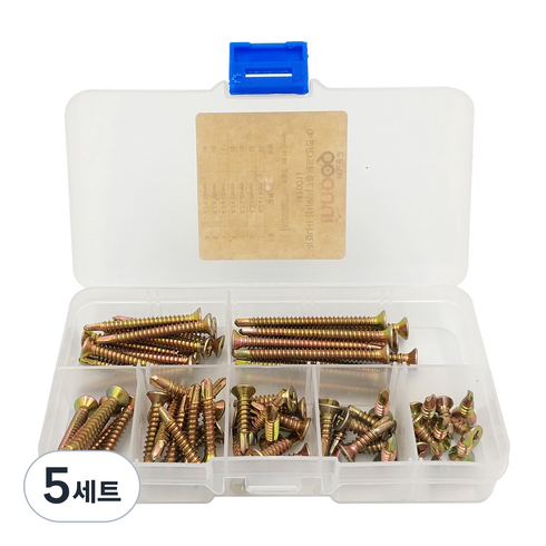 이노공구 직결나사 접시머리 7종 세트 천연색 1001, 5세트
