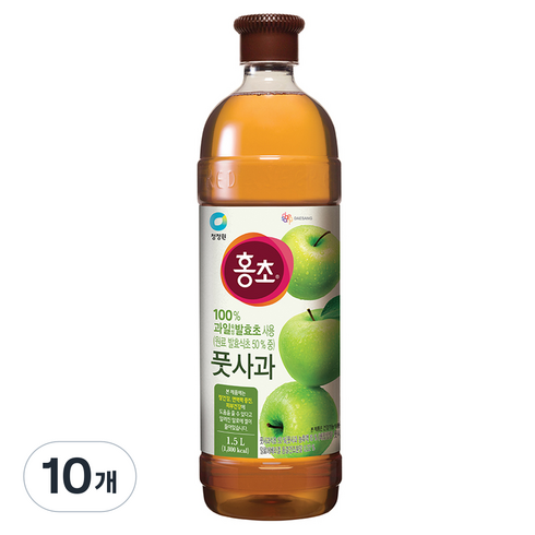 홍초 풋사과 식초, 1.5L, 10개