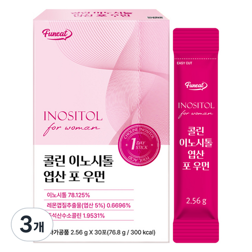 퍼니트 콜린 미오이노시톨 엽산 포 우먼 30p, 76.8g, 3개