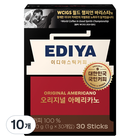 이디야 오리지널 아메리카노, 1g, 30개입, 10개