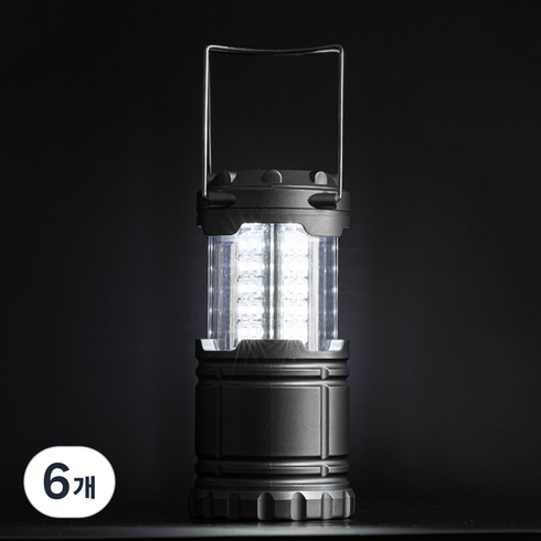 로티캠프 30LED 슬라이드 랜턴, 실버, 6개