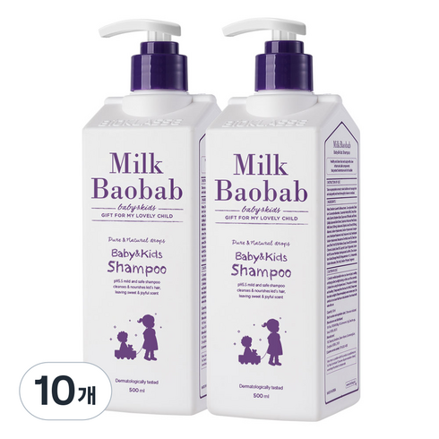 밀크바오밥 베이비앤키즈 샴푸, 500ml, 10개