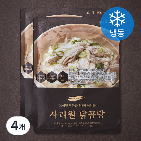 사리원 닭곰탕 (냉동), 600g, 4개