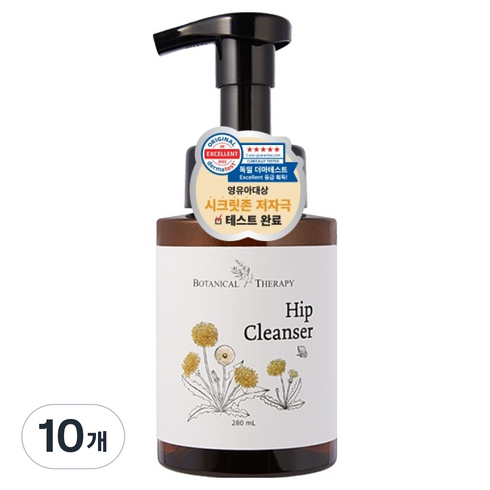 보타니컬테라피 엉덩이 클렌저 무향, 280ml, 10개