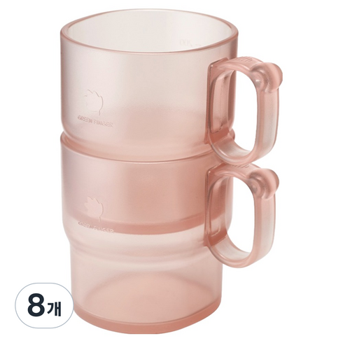 베베그로우 아동용 그린핑거 에코젠 트레이닝컵, 베이지, 8개, 200ml