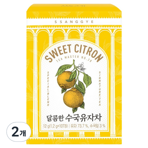 쌍계명차 달콤한 수국유자차, 1.2g, 2개, 10개입