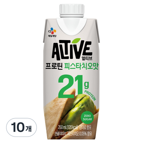 얼티브 프로틴 피스타치오맛, 250ml, 10개