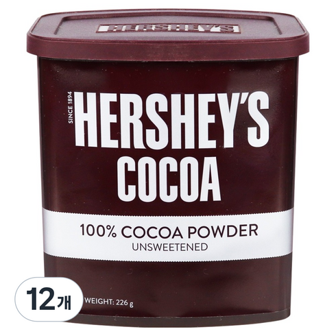 허쉬 코코아 파우더, 12개, 226g, 1개입
