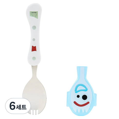 릴팡 토이스토리 위생 도시락용 스푼 케이스 세트, 6세트, 스푼 + 케이스