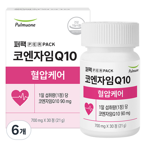 퍼팩 풀무원 퍼펙 코엔자임Q10 혈압케어 코큐텐 21g, 6개, 30정