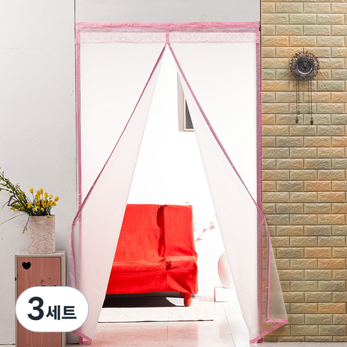 알뜨리 EVA 방풍비닐 현관문용 반투명 + 양면테이프, 3세트