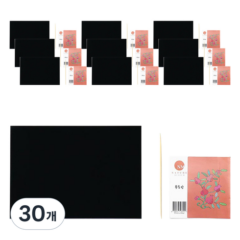 민화샵 무도안 스크래치페이퍼, 혼합색상, 30개