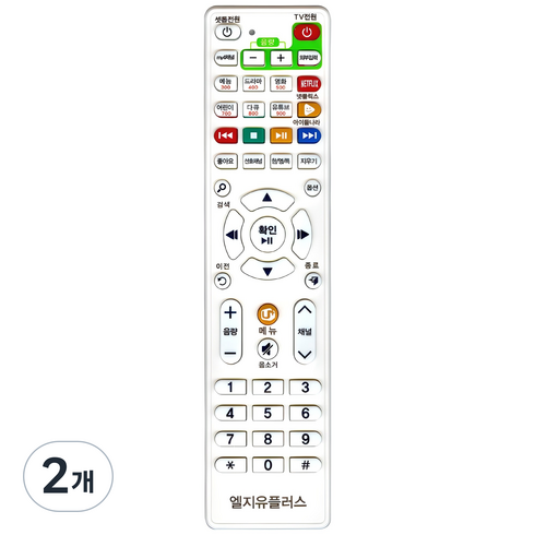 LG셋톱 LG 삼성 TV 리모컨, COMBO-3030, 2개