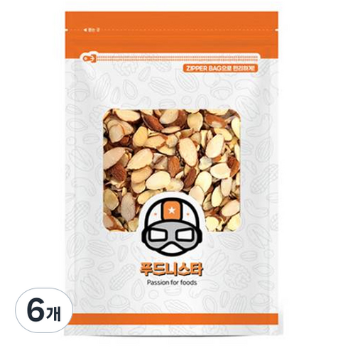 푸드니스타 아몬드 슬라이스, 6개, 1kg
