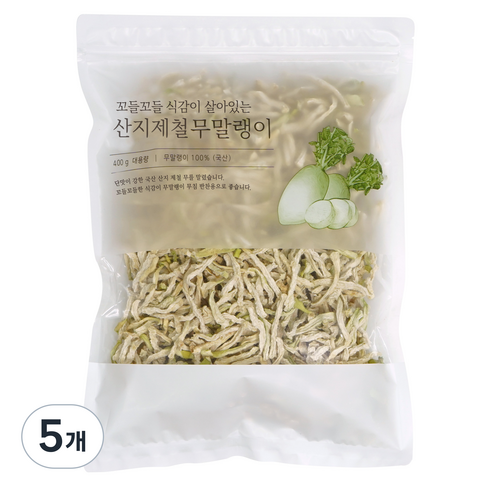이미지 산지제철 무말랭이, 5개, 400g
