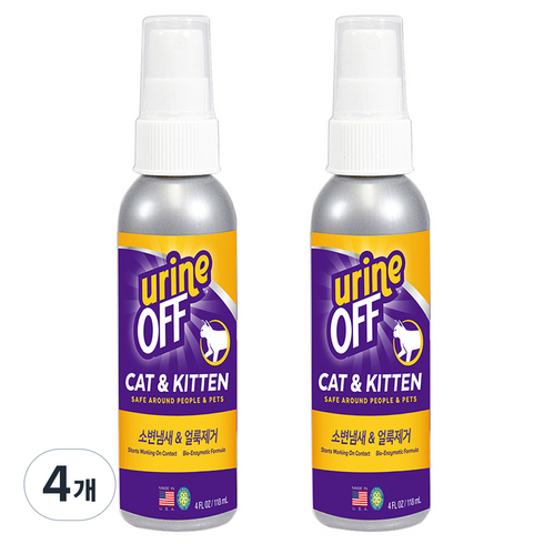 유린오프 고양이 탈취제, 118ml, 4개
