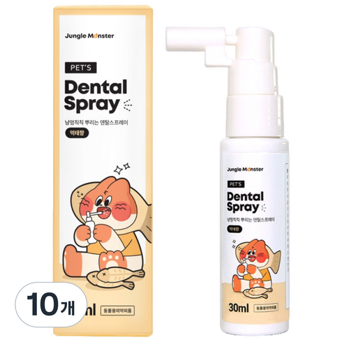 정글몬스터 반려둥물 냥멍칙칙 덴탈 스프레이 먹태향, 10개, 30ml