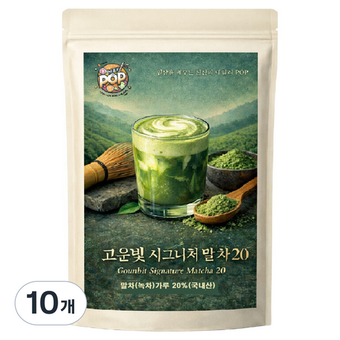 데일리팝 고운빛 시그니처 말차20, 500g, 1개입, 10개