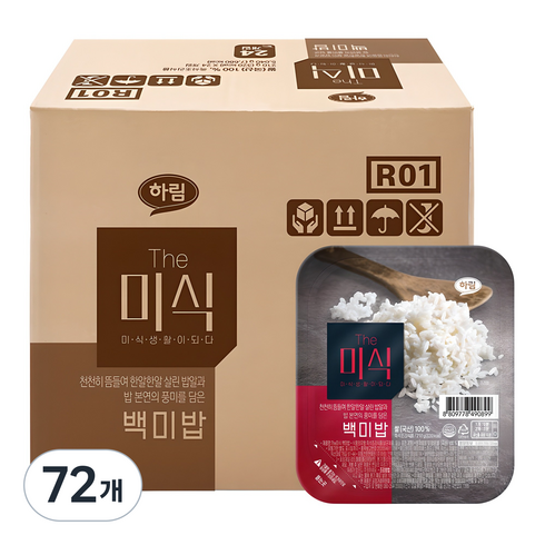 더미식 백미밥, 210g, 72개