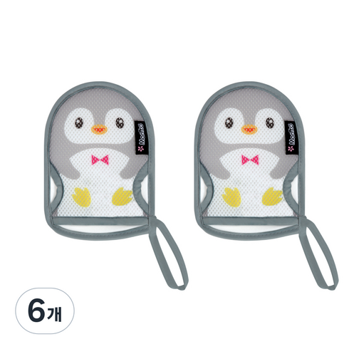 마니또 쥬쥬 유아 목욕장갑 키즈, 펭귄(키즈), 6개
