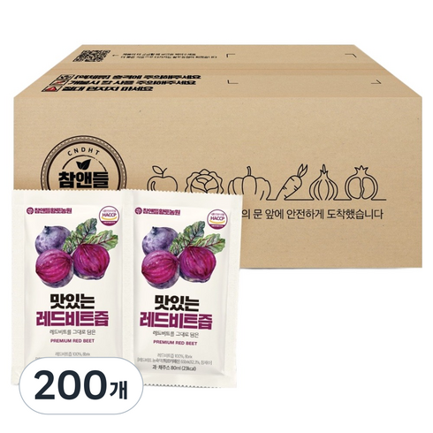 참앤들황토농원 맛있는 레드비트즙, 80ml, 200개
