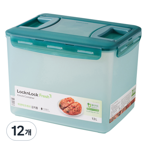 락앤락 프레쉬 MEDI 투핸들 김치통, 12L, 12개