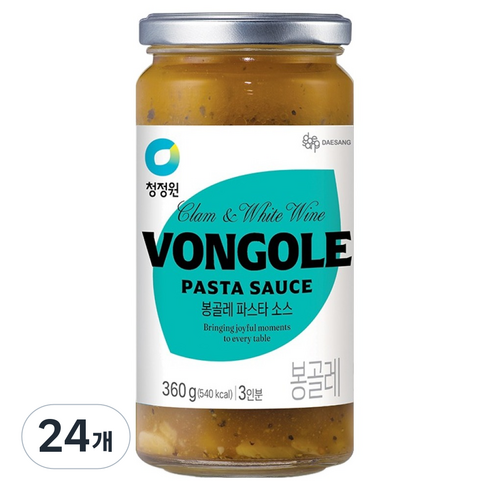 청정원 봉골레 파스타 소스, 360g, 24개
