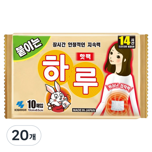 고바야시 부착형 하루 핫팩 10p, 2세트