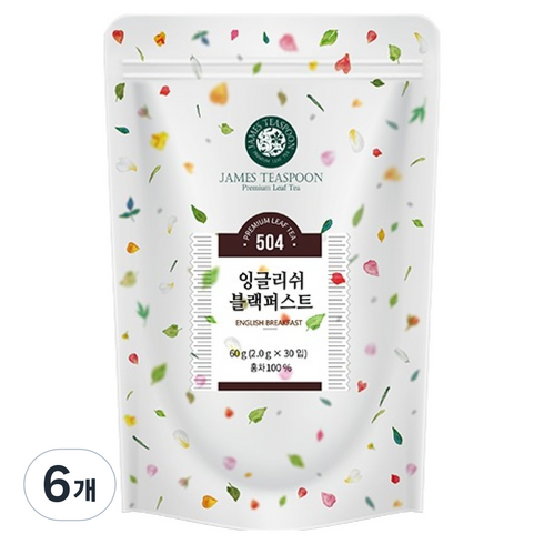 제임스티스푼 잉글리쉬 블랙퍼스트, 2g, 30개입, 6개